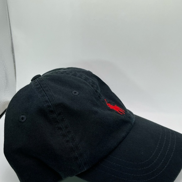 Polo by Ralph Lauren Black Hat with Red Logo - Picture 3 of 10
